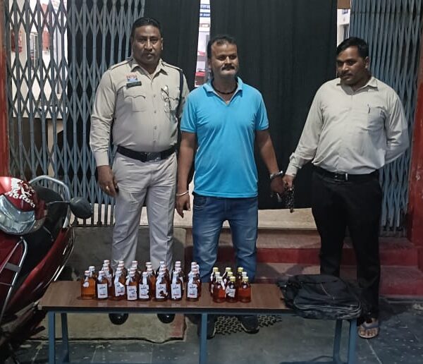 अवैध शराब बिक्री एवं परिवहन पर थाना लालबाग की कार्रवाई एक आरोपी गिरफतार…..