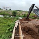 जीवन कालोनी के पीछे शासकीय नाले की जमीन पर नाली निर्माण को निगम की टीम ने तोड़ा….